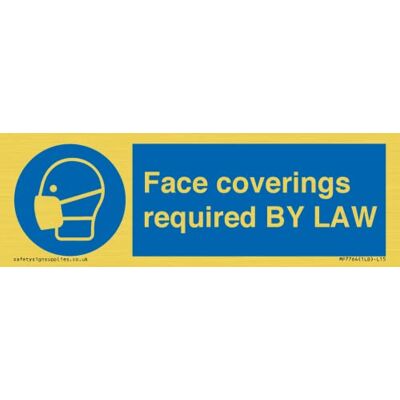 Viking Ansiktsskydd krävs av LAW skylt – 150 x 50 mm – L15 Viking Ansiktsskydd krävs av LAW skylt – 150 x 50 mm – L15