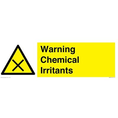 Viking Warning Chemical Irritants skylt 450 x 150 mm L41 Viking Warning Chemical Irritants skylt 450 x 150 mm L41