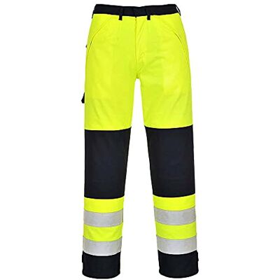 Portwest FR62 Multi-Standard flamsäkra varningsbyxor, gul/marinblå, vanlig, storlek L Portwest FR62 Multi-Standard flamsäkra varningsbyxor, gul/marinblå, vanlig, storlek L