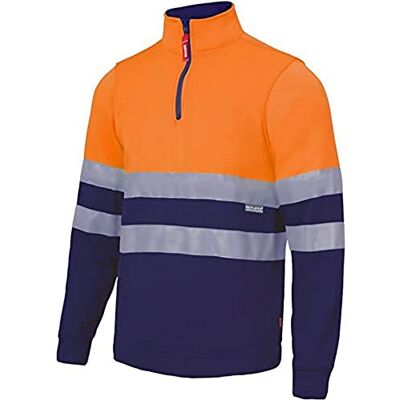 VELILLA 305701 Tröja Bicolor Blixtlås Hög Synlighet Färg Fluororange/Blå Navy Storlek L, Grön/Gul, S VELILLA 305701 Tröja Bicolor Blixtlås Hög Synlighet Färg Fluororange/Blå Navy Storlek L, Grön/Gul, S