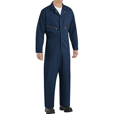 Red Kap mens Zip-front Cotton overalls and coveralls workwear apparel, Navy, 56 Tall US Red Kap mens Zip-front Cotton overalls and coveralls workwear apparel, Navy, 56 Tall US
