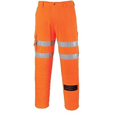 Portwest RT46ORTM serien RT46 skena strid byxa, lång, storlek: Medium, orange Portwest RT46ORTM serien RT46 skena strid byxa, lång, storlek: Medium, orange