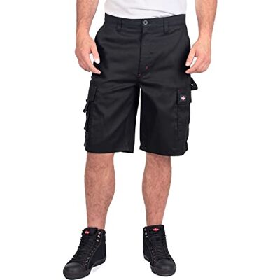 Lee Cooper Workwear LCSHO806 herr flera fickor arbetssäkerhetsbyxor lastshorts, 34W, Svart, 1 Lee Cooper Workwear LCSHO806 herr flera fickor arbetssäkerhetsbyxor lastshorts, 34W, Svart, 1