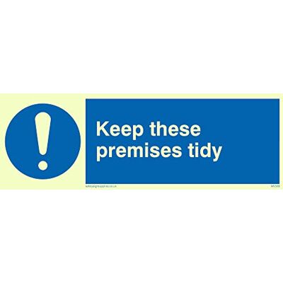 Viking MV309-L15-PV "Keep These Premises Renty" skylt, foto självlysande klistermärke, 50 mm H x 150 mm B Viking MV309-L15-PV "Keep These Premises Renty" skylt, foto självlysande klistermärke, 50 mm H x 150 mm B