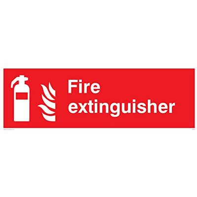 Viking FZ334-L62-V "Fire Extinguisher"-skylt, vinyl, 200 mm H x 600 mm B Viking FZ334-L62-V "Fire Extinguisher"-skylt, vinyl, 200 mm H x 600 mm B