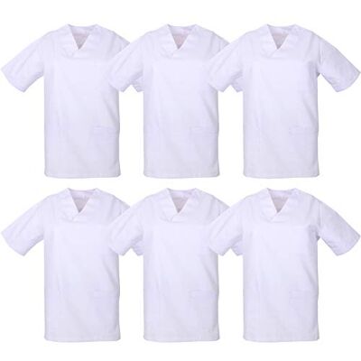 MISEMIYA 6-817 förpackning x 6 st – medicinska uniformer unisex topp sjuksköterska sjukhus arbetskläder, Dambinda 817-2 vit, M MISEMIYA 6-817 förpackning x 6 st – medicinska uniformer unisex topp sjuksköterska sjukhus arbetskläder, Dambinda 817-2 vit, M