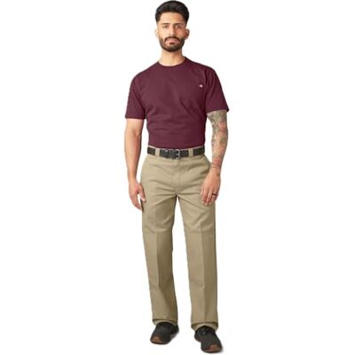 Dickies arbetsbyxa för män, smal och rak passform, Khaki, 32W / 32L Dickies arbetsbyxa för män, smal och rak passform, Khaki, 32W / 32L