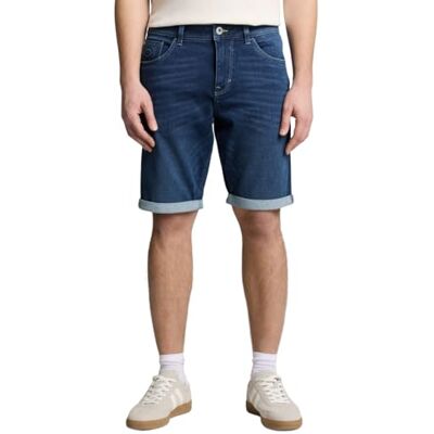 TOM TAILOR 1050032 Bermudashorts, 10119-begagnade mitten av sten blå denim, 38 herr TOM TAILOR 1050032 Bermudashorts, 10119-begagnade mitten av sten blå denim, 38 herr