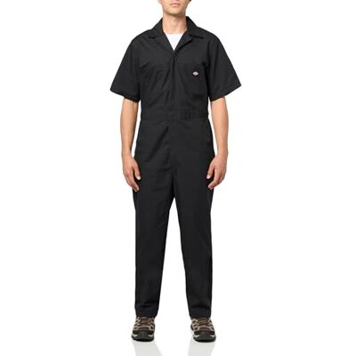 Dickies mäns kortärmade arbetskläder overall, Svart XL, L Dickies mäns kortärmade arbetskläder overall, Svart XL, L