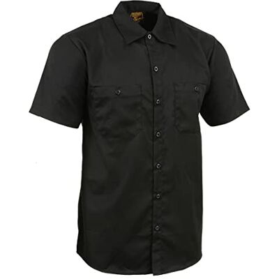 Milwaukee läder mäns MDM11669 BLK kraftig arbetströja med knappar, Svart, 3XL Milwaukee läder mäns MDM11669 BLK kraftig arbetströja med knappar, Svart, 3XL
