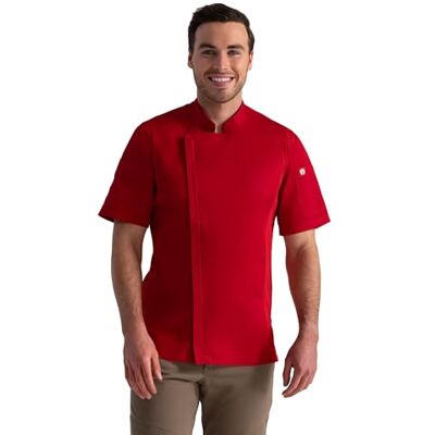 Chef Works Springfield kock jacka herr, Röd, S Chef Works Springfield kock jacka herr, Röd, S