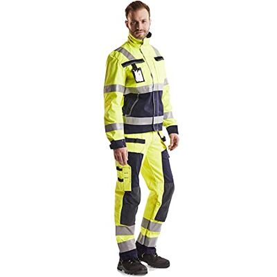Blåkläder Blaklader 156818113396D96 hantverkare arbetsbyxa, hög midja gul/mellangrå, storlek D96 Blåkläder Blaklader 156818113396D96 hantverkare arbetsbyxa, hög midja gul/mellangrå, storlek D96