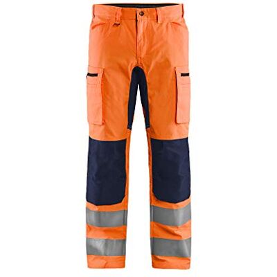 Blåkläder Blaklader 158518115389D116 arbetsbyxor med stretch, high fi orange/marinblå, storlek D116 Blåkläder Blaklader 158518115389D116 arbetsbyxor med stretch, high fi orange/marinblå, storlek D116
