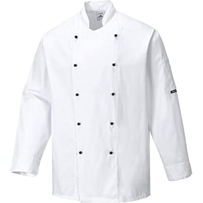 Portwest C834WHRXXL Somerset kockjacka, vanlig, XX-Large, vit Portwest C834WHRXXL Somerset kockjacka, vanlig, XX-Large, vit