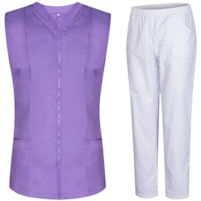 MISEMIYA Peeling-set för kvinnor – doktuniform för kvinnor med skjorta och byxor – medicinsk uniform – 818-8312, Syren 22, M MISEMIYA Peeling-set för kvinnor – doktuniform för kvinnor med skjorta och byxor – medicinsk uniform – 818-8312, Syren 22, M