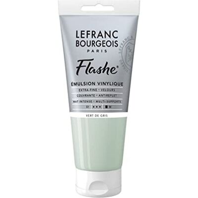 Lefranc Bourgeois 300532 Flash akrylfärg och vinylfärg, högpigmenterad, elastisk, ljusäkta, åldringsbeständig, matt, för inomhus- och utomhusbruk, 80 ml rör – gröngrå Lefranc Bourgeois 300532 Flash akrylfärg och vinylfärg, högpigmenterad, elastisk, ljusäkta, åldringsbeständig, matt, för inomhus- och utomhusbruk, 80 ml rör – gröngrå