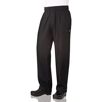 Chef Works Män NBBZBLKXS Essential Baggy Zip-Fly: svart, X-small Chef Works Män NBBZBLKXS Essential Baggy Zip-Fly: svart, X-small