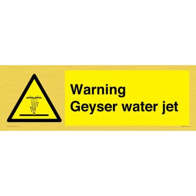 Viking Warning Geyser water jet skylt – 600 x 200 mm – L62 Viking Warning Geyser water jet skylt – 600 x 200 mm – L62