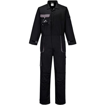Portwest TX15BKRXL Texo Contrast Coverall, vanlig, storlek: X-Large, svart Portwest TX15BKRXL Texo Contrast Coverall, vanlig, storlek: X-Large, svart