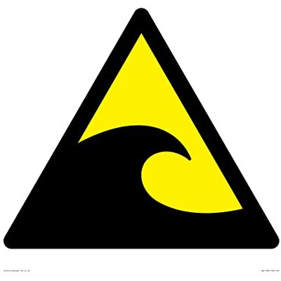 Viking W056 Varning: Tsunami hazard zone skylt 400 x 400 mm S40 Viking W056 Varning: Tsunami hazard zone skylt 400 x 400 mm S40