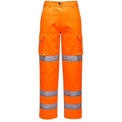 Portwest LW71ORRS Hi-Vis byxor för damer, små, orange Portwest LW71ORRS Hi-Vis byxor för damer, små, orange