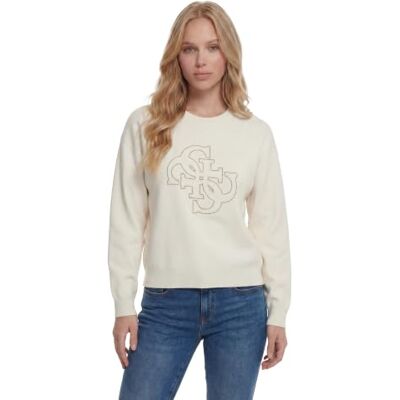 GUESS damtröja LS CN Evelyn triangel logo SWT XS GUESS damtröja LS CN Evelyn triangel logo SWT XS