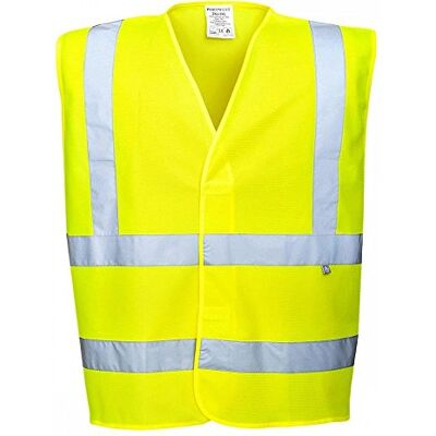 Portwest FR71YERS/M Hi-Vis antistatisk väst, flambeständig, vanlig, storlek: Liten/medium, gul Portwest FR71YERS/M Hi-Vis antistatisk väst, flambeständig, vanlig, storlek: Liten/medium, gul