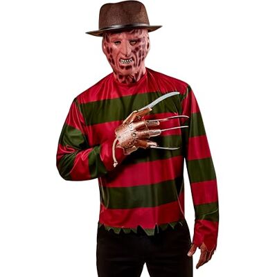 Rubie's 881563 Nightmare on Elm St Freddy Krueger kostymskjorta med mask gata vuxen storlek, visas, XL Rubie's 881563 Nightmare on Elm St Freddy Krueger kostymskjorta med mask gata vuxen storlek, visas, XL
