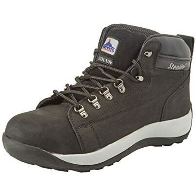 Portwest Herr Steelite Mid Cut Nubuck SB skyddsskor FW31 svart 6 UK, 39 EU EN säkerhetscertifierad Portwest Herr Steelite Mid Cut Nubuck SB skyddsskor FW31 svart 6 UK, 39 EU EN säkerhetscertifierad