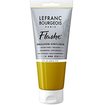 Lefranc Bourgeois 300629 Flashe akrylfärg och vinylfärg, högpigmenterad, elastisk, ljusäkta, åldringsbeständig, matt, för inomhus- och utomhusbruk, 80 ml rör – strukturerad grön Lefranc Bourgeois 300629 Flashe akrylfärg och vinylfärg, högpigmenterad, elastisk, ljusäkta, åldringsbeständig, matt, för inomhus- och utomhusbruk, 80 ml rör – strukturerad grön