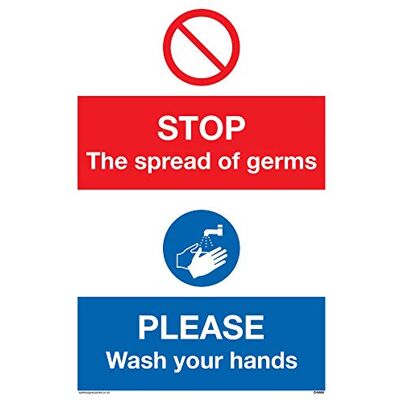 Viking STOP Germs Please wash your hands skylt vinyl/klistermärke Viking STOP Germs Please wash your hands skylt vinyl/klistermärke