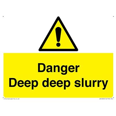 Viking Danger djup djup slurry skylt 200 x 150 mm A5L Viking Danger djup djup slurry skylt 200 x 150 mm A5L