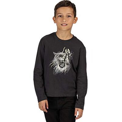 Regatta Unisex barn Wenbie coolweave bomull långärmad t-shirt med grafiskt tryck t-shirtar/piké/västar Regatta Unisex barn Wenbie coolweave bomull långärmad t-shirt med grafiskt tryck t-shirtar/piké/västar