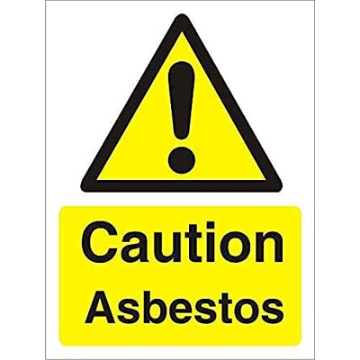 SECO Caution asbest-skylt 1mm Semi styv plast 200mm x 300mm SECO Caution asbest-skylt 1mm Semi styv plast 200mm x 300mm