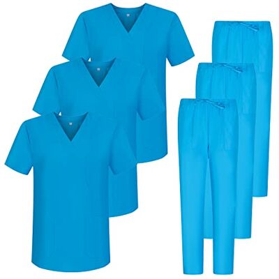 MISEMIYA – paket x 3 set – unisex sanitära uniform sanitära sanitära uniformer sanitära set 3-817-8312, Ljusblå 68, XL MISEMIYA – paket x 3 set – unisex sanitära uniform sanitära sanitära uniformer sanitära set 3-817-8312, Ljusblå 68, XL
