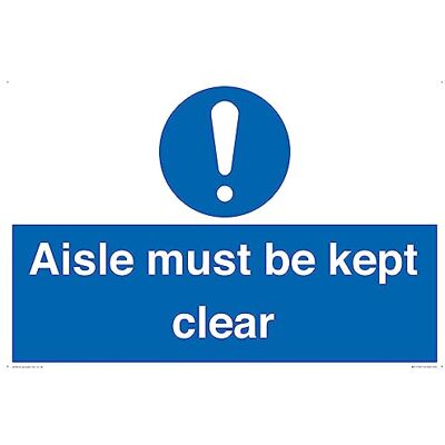 Viking Aisle Must Be Kept Clear Skylt 600 x 400 mm A2L Viking Aisle Must Be Kept Clear Skylt 600 x 400 mm A2L