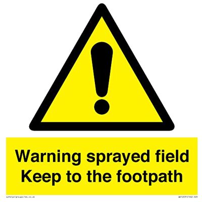 Viking Varningssprayat fält "Keep to the Footpath"-skylt 200 x 200 mm S20 Viking Varningssprayat fält "Keep to the Footpath"-skylt 200 x 200 mm S20