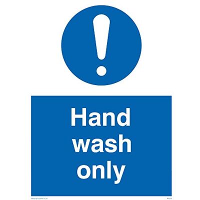 Viking MH205-A5P-V "Hand Wash Only" skylt, vinyl, 200 mm H x 150 mm B Viking MH205-A5P-V "Hand Wash Only" skylt, vinyl, 200 mm H x 150 mm B