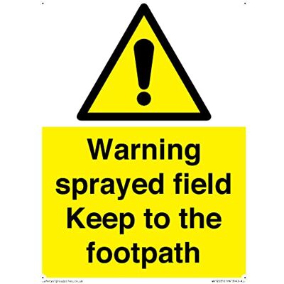 Viking Varningssprayat fält "Keep to the Footpath"-skylt 150 x 200 mm A5P Viking Varningssprayat fält "Keep to the Footpath"-skylt 150 x 200 mm A5P