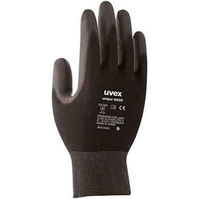 Uvex 10 par Unipur 6639 arbetshandskar med PU-beläggning – handskar för skydd mot mekaniska risker EN 388 Uvex 10 par Unipur 6639 arbetshandskar med PU-beläggning – handskar för skydd mot mekaniska risker EN 388