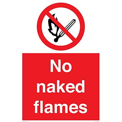 Viking Skylt utan nakna flammor 400 x 600 mm A2P Viking Skylt utan nakna flammor 400 x 600 mm A2P
