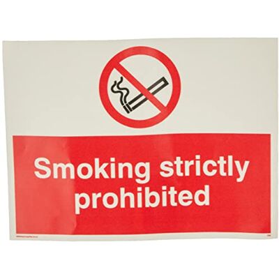 Viking PS5-A5L-PV "Smoking Strictly förbjuden" skylt, klistermärke, fotoluminescent, 150 mm H x 200 mm B Viking PS5-A5L-PV "Smoking Strictly förbjuden" skylt, klistermärke, fotoluminescent, 150 mm H x 200 mm B