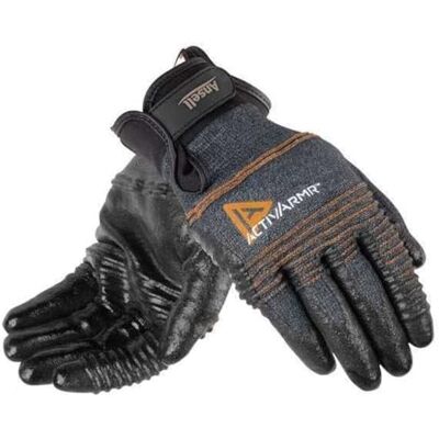 Ansell Activarmr 97-008 Arbetshandskar, skyddsmekaniska risker, flera användningsområden, professionell PPE, svart, storlek L (1 par) Ansell Activarmr 97-008 Arbetshandskar, skyddsmekaniska risker, flera användningsområden, professionell PPE, svart, storlek L (1 par)