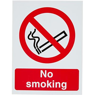 SECO No Smoking skylt, A5 (148 mm x 210 mm) – 1 mm halvhård plast SECO No Smoking skylt, A5 (148 mm x 210 mm) – 1 mm halvhård plast