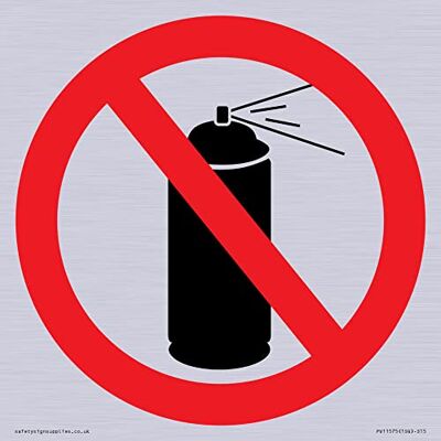 Viking P906 Förbud: Ingen aerosolskylt 150 x 150 mm S15 Viking P906 Förbud: Ingen aerosolskylt 150 x 150 mm S15
