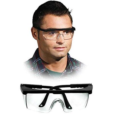 REIS GOG-FRAMEB Set med 1 par skyddsglasögon genomskinlig svart en storlek REIS GOG-FRAMEB Set med 1 par skyddsglasögon genomskinlig svart en storlek
