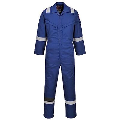 Portwest FR21 Lätt Anti-Statisk Flamsäker Overall 210g Kunglig Blå, XS Portwest FR21 Lätt Anti-Statisk Flamsäker Overall 210g Kunglig Blå, XS