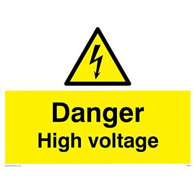 Viking WE90-A3L-AC"Danger High Voltage" skylt, aluminiumkomposit, 300 mm H x 400 mm B Viking WE90-A3L-AC"Danger High Voltage" skylt, aluminiumkomposit, 300 mm H x 400 mm B