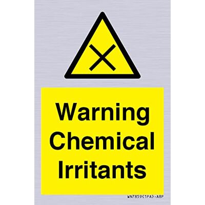 Viking Warning Chemical Irritants skylt 50x75 mm A8P Viking Warning Chemical Irritants skylt 50x75 mm A8P