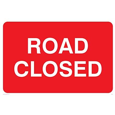 Viking PR554-A4L-3M "Road Closed"-skylt, plast, 3 mm styv, 200 mm H x 300 mm B Viking PR554-A4L-3M "Road Closed"-skylt, plast, 3 mm styv, 200 mm H x 300 mm B